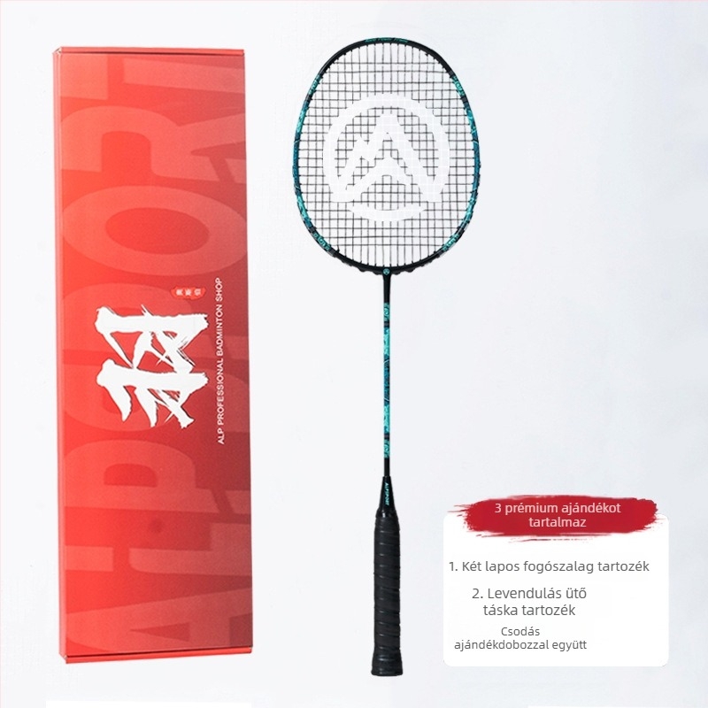 ALPSPORT tollaslabda ütő szénszálas kerettel, 80–84 g, feszítés 28 lb, közvetlen ütés