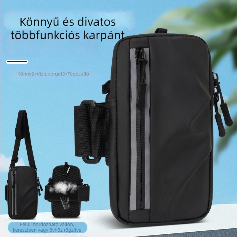 Telefonkaros futó táska, uniszex, könnyű PU anyag, légáteresztő, kopásálló, éjszakai reflexiós biztonság, poliészter bélés
