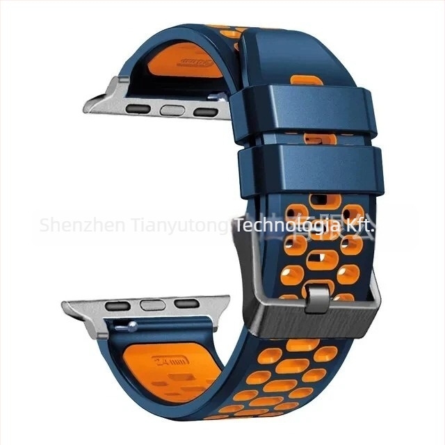 Apple Watch Series11 szilikon sport szíj, csattal, testreszabható interfész méretek, 25 g