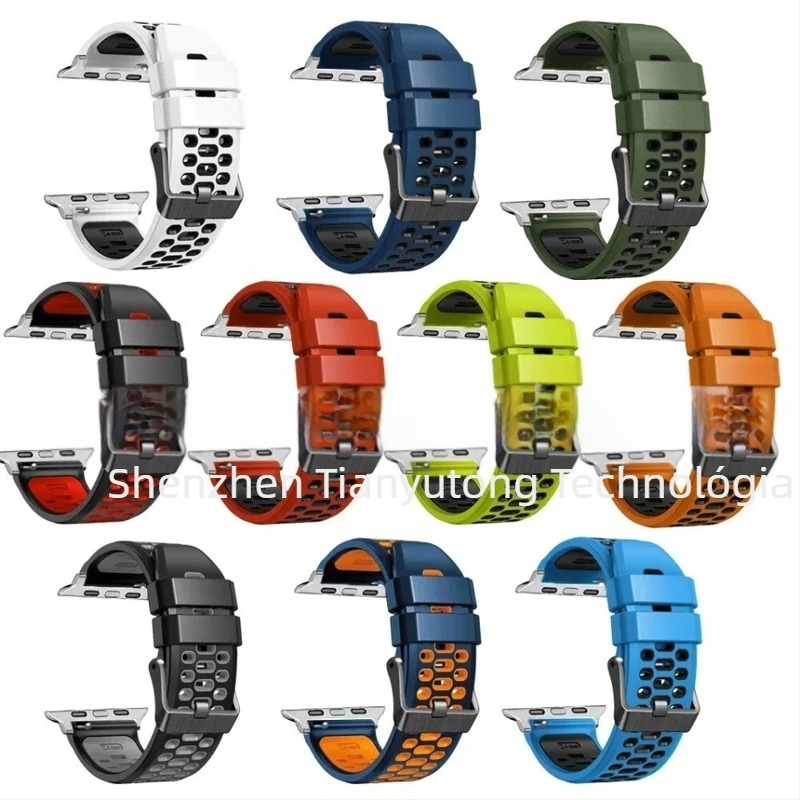 Apple Watch Series11 szilikon sport szíj, csattal, testreszabható interfész méretek, 25 g