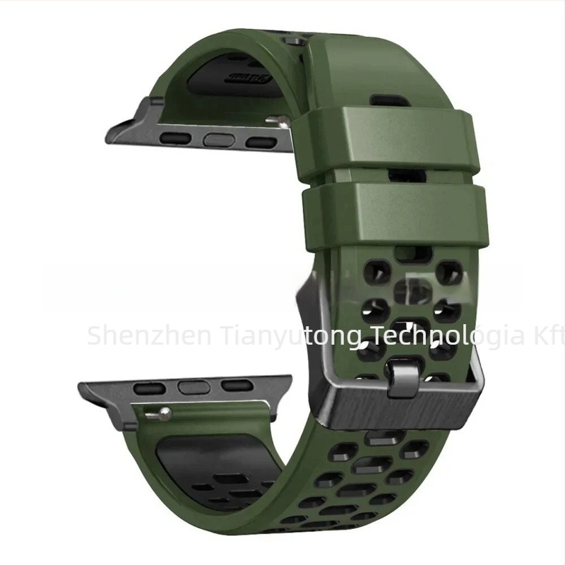 Apple Watch Series11 szilikon sport szíj, csattal, testreszabható interfész méretek, 25 g