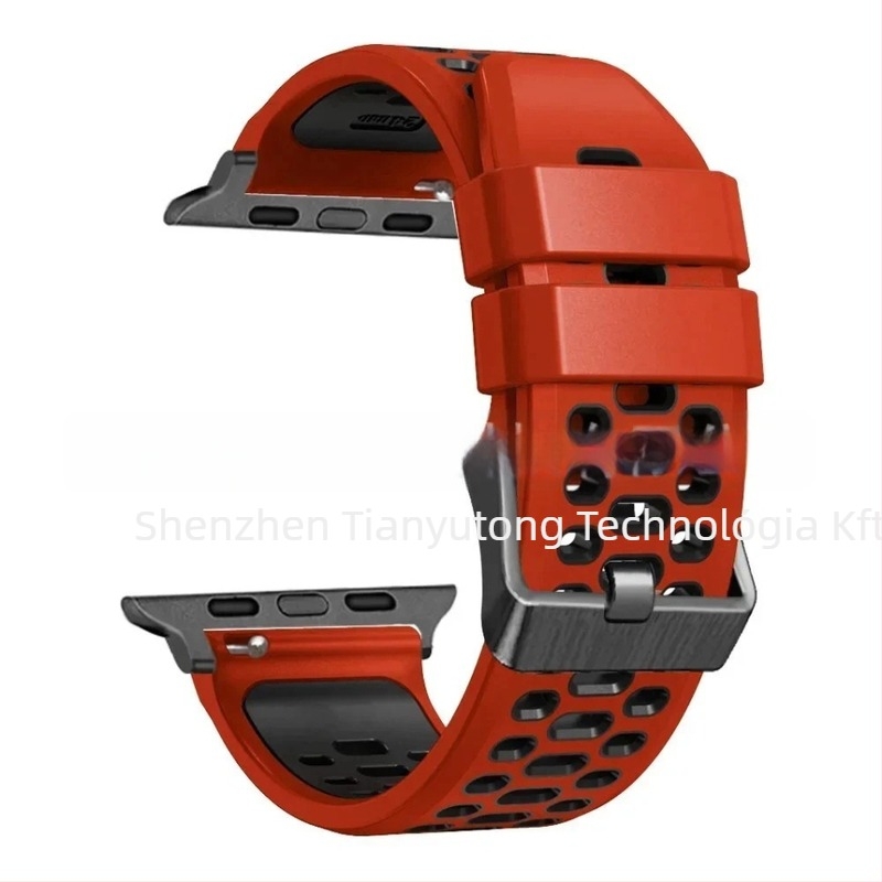 Apple Watch Series11 szilikon sport szíj, csattal, testreszabható interfész méretek, 25 g