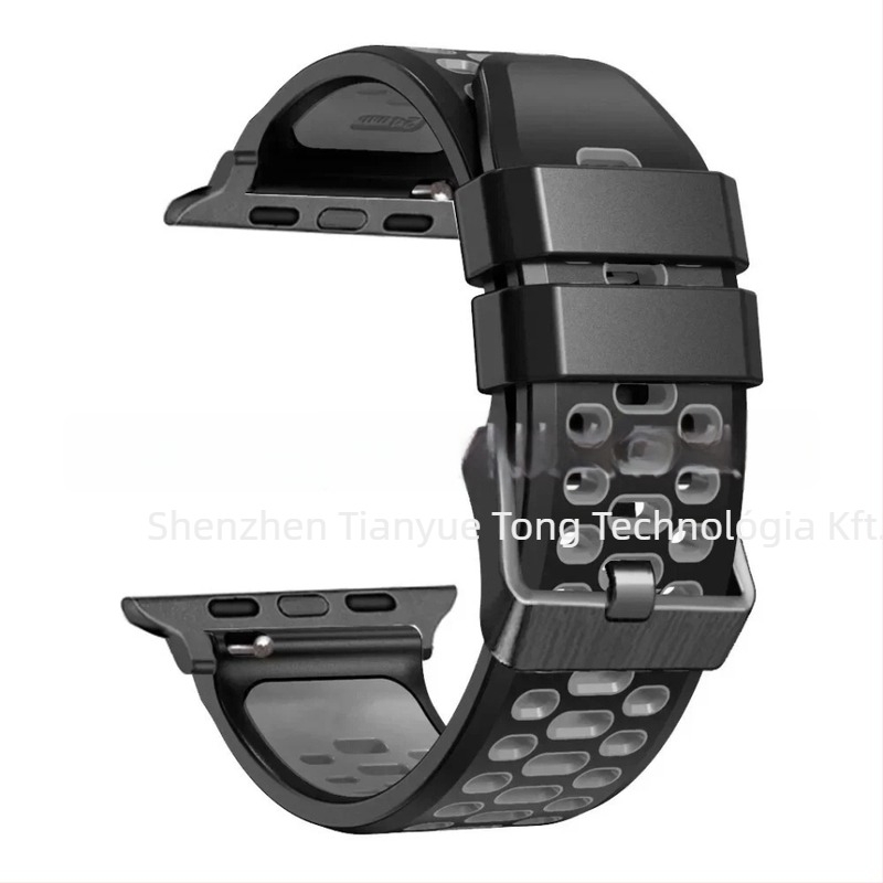 Apple Watch Series11 szilikon sport szíj, csattal, testreszabható interfész méretek, 25 g