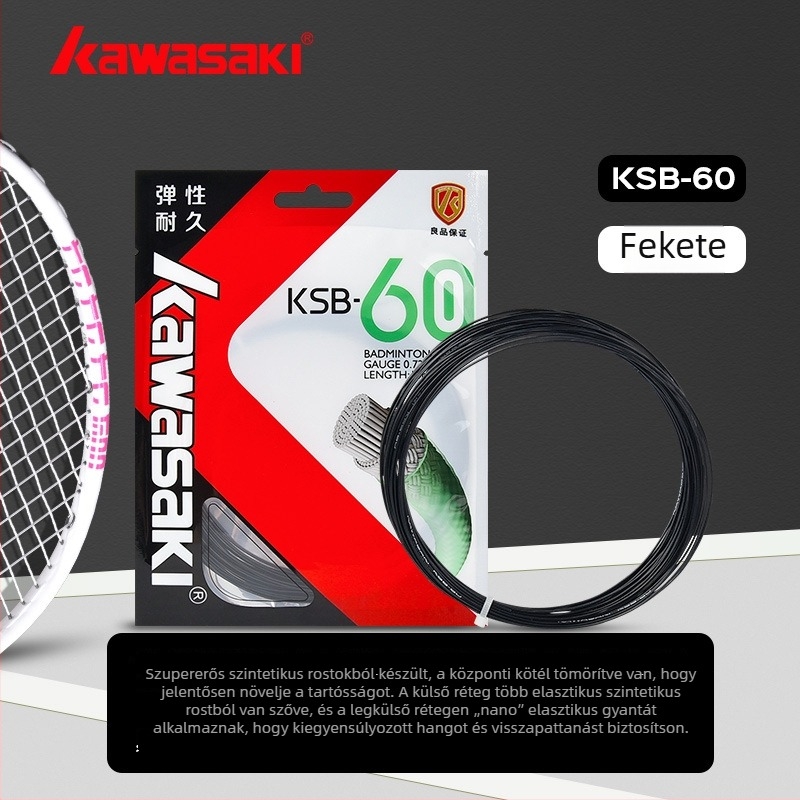 Kawasaki ütőhúr - nylon rostból, badmintonhoz és asztaliteniszhez