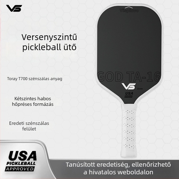 Vispinvo pickleball ütő, szénszálas, Toray T700 tanúsított, 225 g