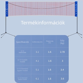 Hordozható tollaslabda hálókeret beltéri és kültéri használatra – Xin Yue márka; Anyag: 21251174255; Kategória: badminton oszlop