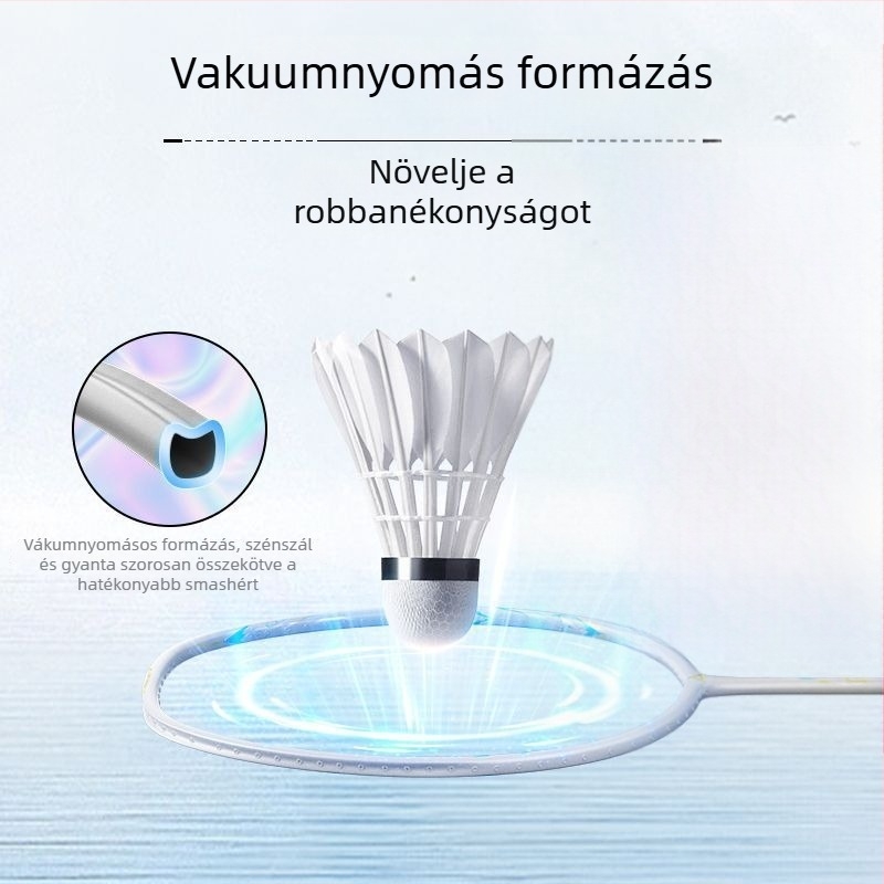 Peak tollasütő - Teljes szénszálas váz, Nylon húrok, Súly 80–84 g, Fogantyú G5, Ütés típusa: közvetlen ütés