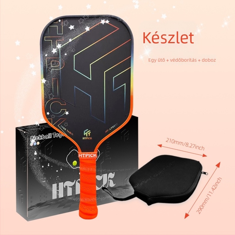 Pickleball ütő, T700 szénszál, texturált matt felület, 235 g, Htpick márka, professzionális osztály