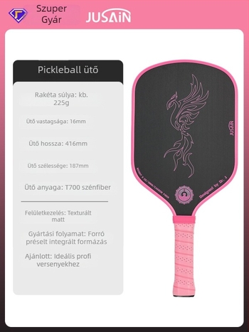 Jusian Pickleball ütő, szénszálas, 230 g