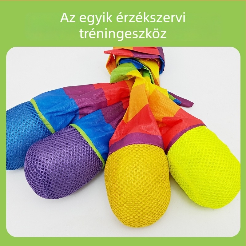 Textilből készült szélálló dobólabda szenzoros tréninghez, 4-6 éveseknek, PP zacskóban csomagolva