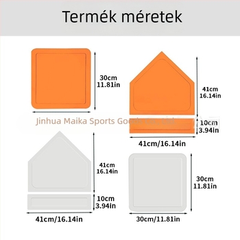 MAICCA Baseball bázis-készlet – vastított alapok, dobóplatta és hazai lemez, öt részes softball-készlet egyedi logóval