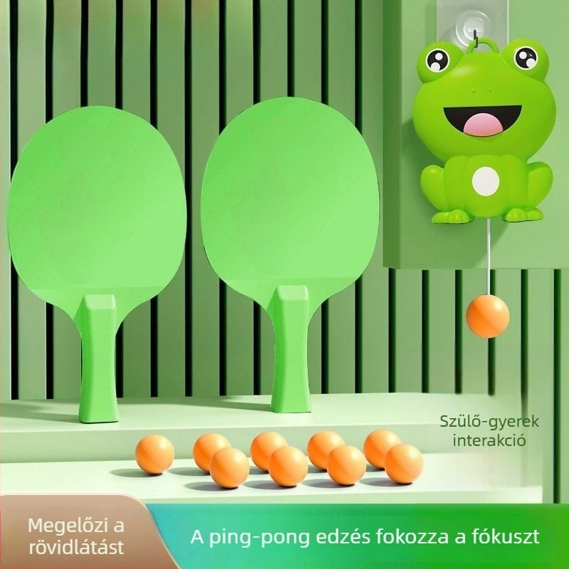 Gyerekeknek szánt asztalitenisz-edző – függő, beltéri interaktív játék a szülő-gyermek koordinációjáért és látásfejlesztésért; Anyag: selyem virág