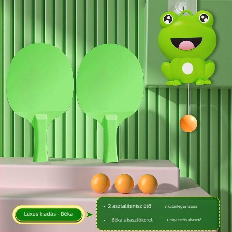 Gyerekeknek szánt asztalitenisz-edző – függő, beltéri interaktív játék a szülő-gyermek koordinációjáért és látásfejlesztésért; Anyag: selyem virág