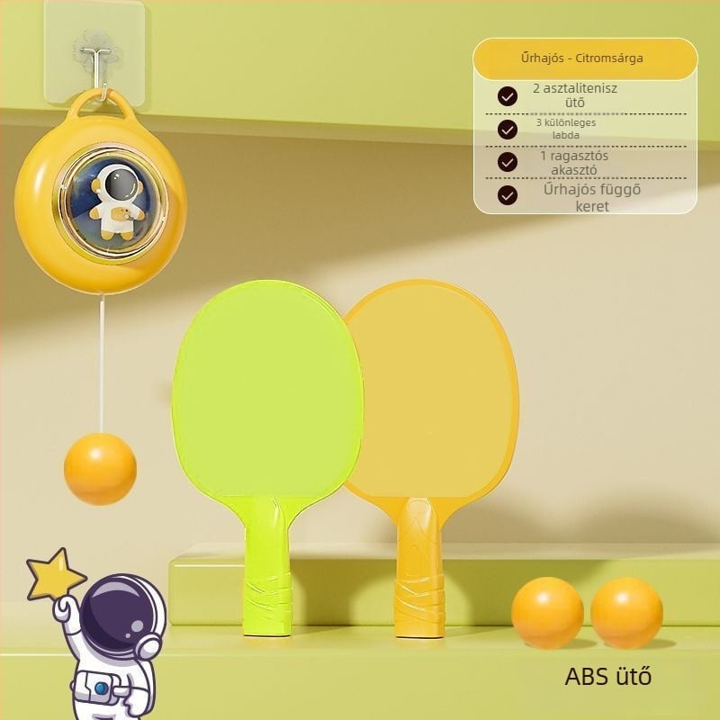 Gyerekeknek szánt asztalitenisz-edző – függő, beltéri interaktív játék a szülő-gyermek koordinációjáért és látásfejlesztésért; Anyag: selyem virág