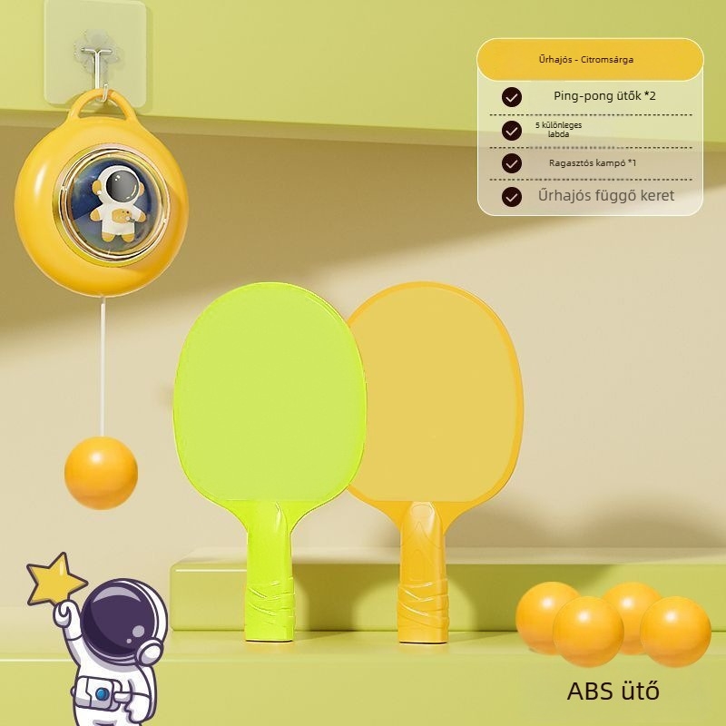 Gyerekeknek szánt asztalitenisz-edző – függő, beltéri interaktív játék a szülő-gyermek koordinációjáért és látásfejlesztésért; Anyag: selyem virág