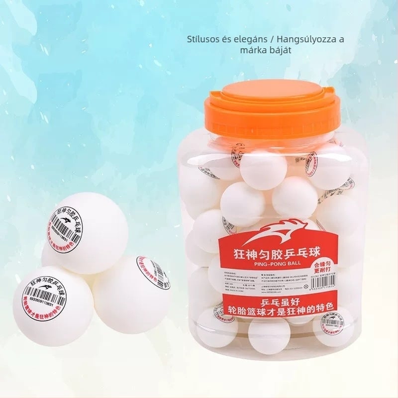 Asztalitenisz-labdák gépekhez – Crazy God, PP anyag, 3 csillagos, magas rugalmasságú, 144 darabos készlet