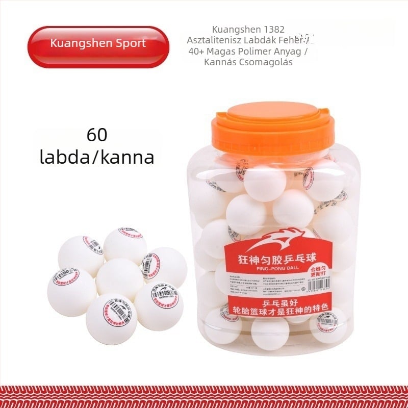 Asztalitenisz-labdák gépekhez – Crazy God, PP anyag, 3 csillagos, magas rugalmasságú, 144 darabos készlet