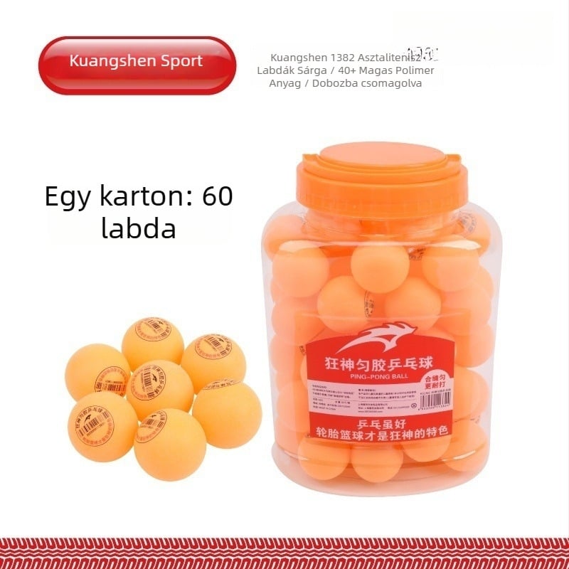 Asztalitenisz-labdák gépekhez – Crazy God, PP anyag, 3 csillagos, magas rugalmasságú, 144 darabos készlet