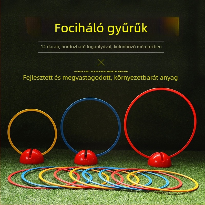 Gyermekeknek szóló edzősegédeszközök: agilitási kör ugrásokhoz és futball-edzéshez, PP anyag