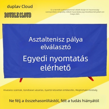 Leválasztható, integrált asztalitenisz pályakorlát galvanizált cső kerettel és oxford vászonnal, testreszabható kivitel, alkalmas asztaliteniszhez és más labdajátékokhoz