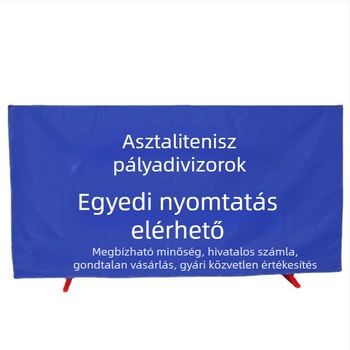 Leválasztható, integrált asztalitenisz pályakorlát galvanizált cső kerettel és oxford vászonnal, testreszabható kivitel, alkalmas asztaliteniszhez és más labdajátékokhoz