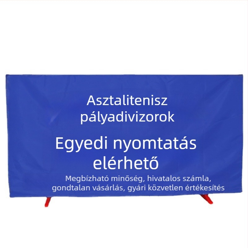 Leválasztható, integrált asztalitenisz pályakorlát galvanizált cső kerettel és oxford vászonnal, testreszabható kivitel, alkalmas asztaliteniszhez és más labdajátékokhoz