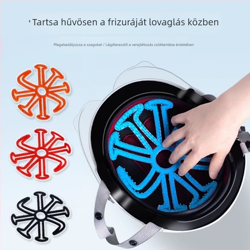 Szilikon belső bélés elektromos motorkerékpár sisakhoz, hajbarát, nyomásmentes, légáteresztő, univerzális fél sisakhoz, nyári használatra