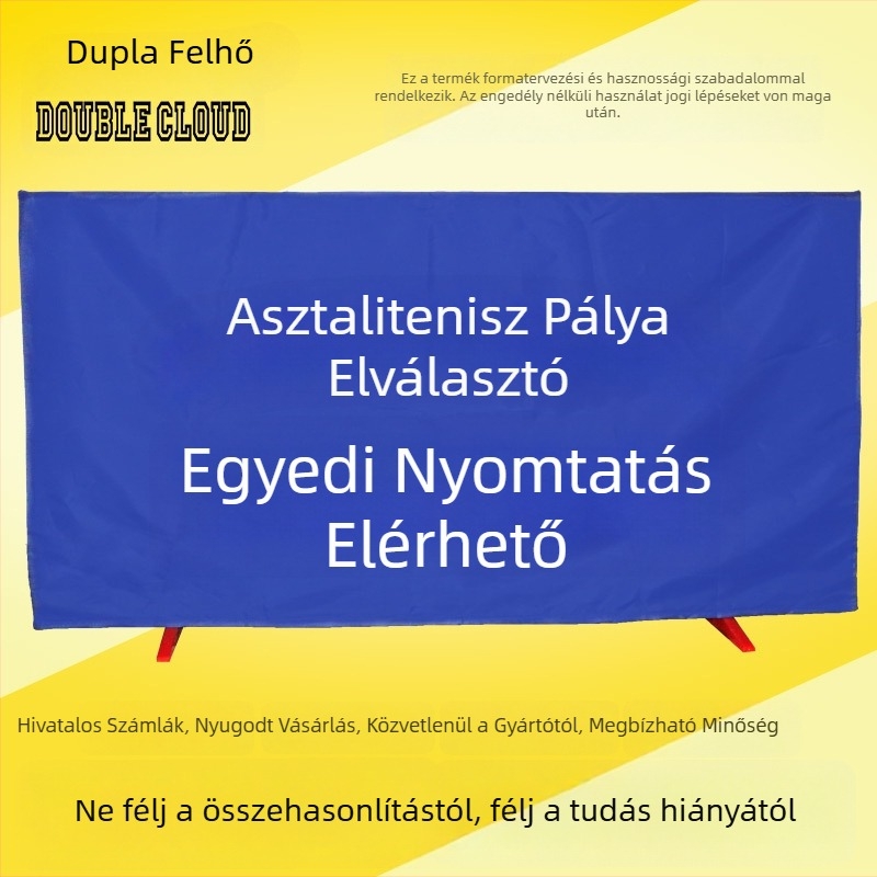Asztalitenisz pályakerítés panel integrált levehető válaszfallal, galvanizált cső, Oxford vászon