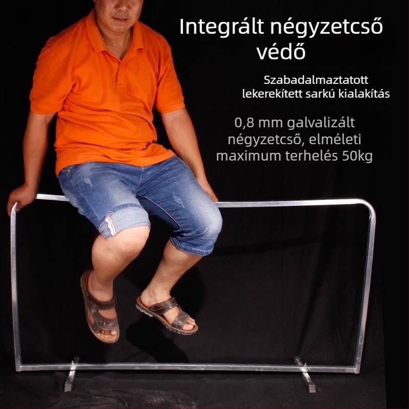 Asztalitenisz pályakerítés panel integrált levehető válaszfallal, galvanizált cső, Oxford vászon