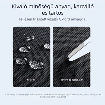 Boca tollaslabda ütőtáska vállpánttal, vízálló Oxford anyagból, háromrétegű vastag konstrukció, badminton/tenisz