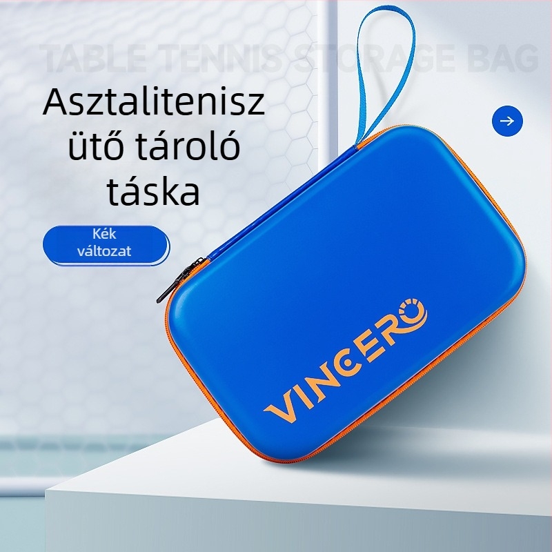 VINCERO vízálló merev héjú ütőtaska asztaliteniszhez és tollaslabdához, nagy kapacitás