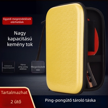 Asztaliteniszütő kemény tokkal két ütőhöz, hordozható, ütésálló kialakítás, nagy kapacitás, testreszabás elérhető