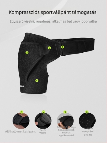 Vállvédő, neopren anyagú, állítható vállszíj egy vállra, felnőtteknek