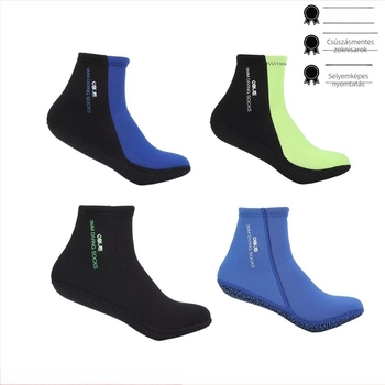 OBUE búvárzoknik, 3 mm nylon, rövid, csúszásmentes, meleg, gyorsan száradó