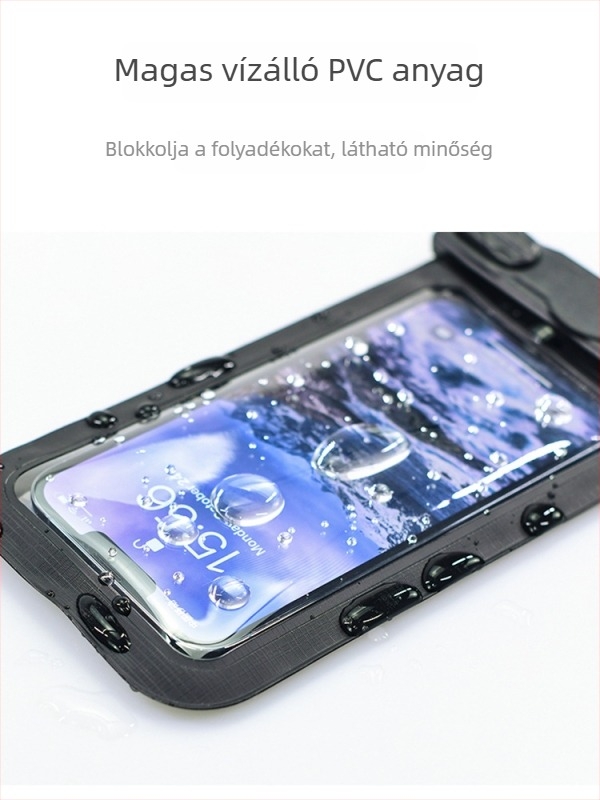 Vízálló telefon táska, PVC anyag, egyszerű stílus, 1 telefont képes befogadni (Szabadidő, merülés, strand, horgászat)
