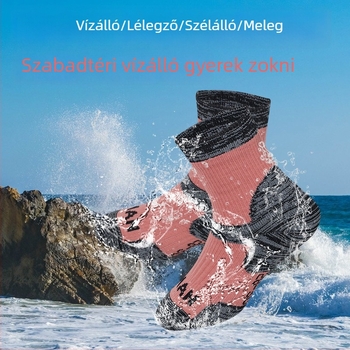 Gyerekeknek készült vízálló zokni szabadtéri sportokra – négy évszak, vízi játékok és búvárkodás, téli síelés, szélálló, hidegálló és kopásálló