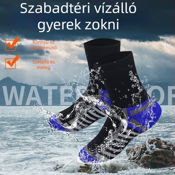 Gyerekeknek készült vízálló zokni szabadtéri sportokra – négy évszak, vízi játékok és búvárkodás, téli síelés, szélálló, hidegálló és kopásálló