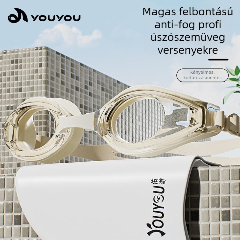 Anti-fog úszószemüveg felnőtteknek – Youyou márka, PC lencse, hivatalos magánmárka