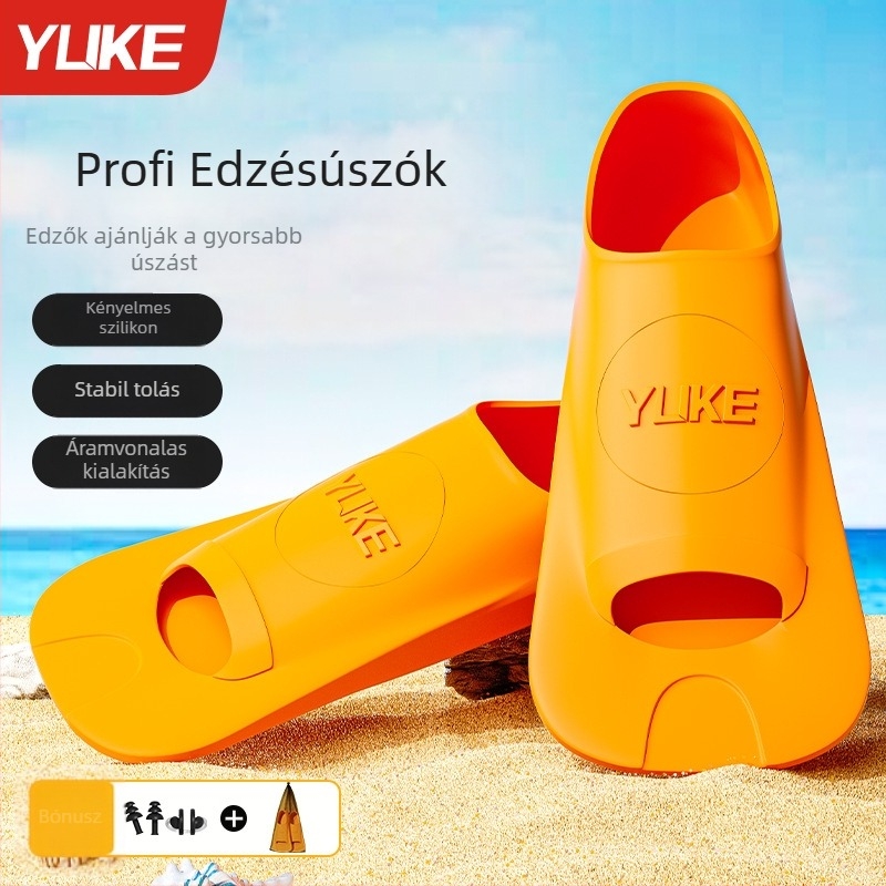 Szilikonból készült rövid úszóláb felnőtteknek – könnyű merülés-edzési felszerelés
