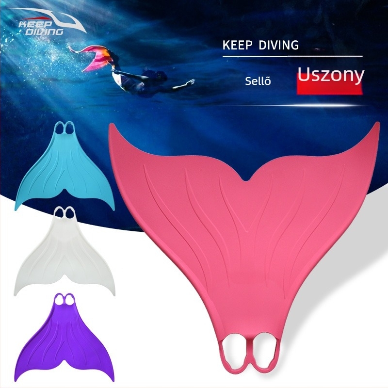 Szilikon sellő monofin felnőtteknek úszó-edzéshez és szabad merüléshez, KEEP DIVING