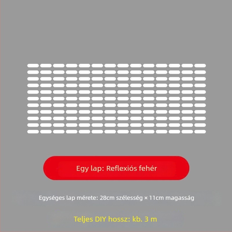 Dekoratív matricák elektromos járművekhez – vízálló, fényvisszaverő pontozott vonalas matricák autókhoz és motorkerékpárokhoz; Márka: Unique; Anyag: Egyéb