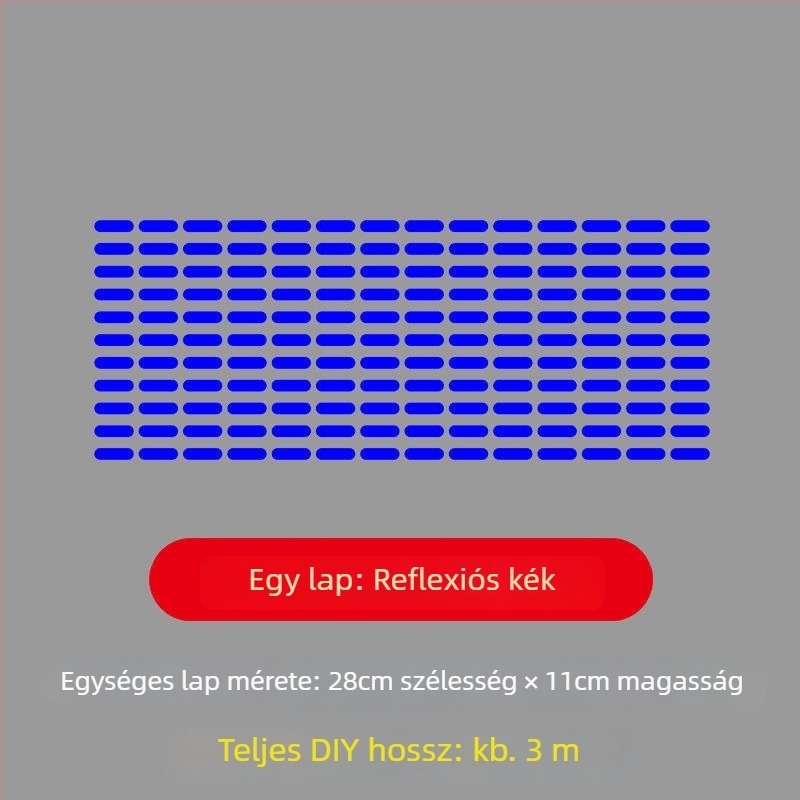 Dekoratív matricák elektromos járművekhez – vízálló, fényvisszaverő pontozott vonalas matricák autókhoz és motorkerékpárokhoz; Márka: Unique; Anyag: Egyéb