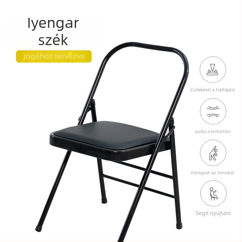 Iyengar jóga szék PU felülettel, összecsukható támogató szék