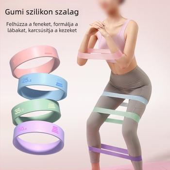 Szilikon jógaellenállásöv – csúszásmentes, rugalmas, csípő-edzés, nyújtás