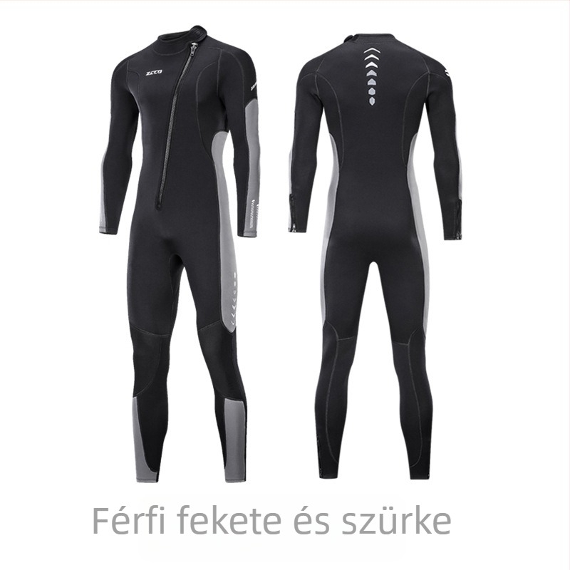 ZCCO 3mm neoprénes teljes búvárruha uniszex, hosszú ujjú, merüléshez, snorkelhez és téli úszáshoz
