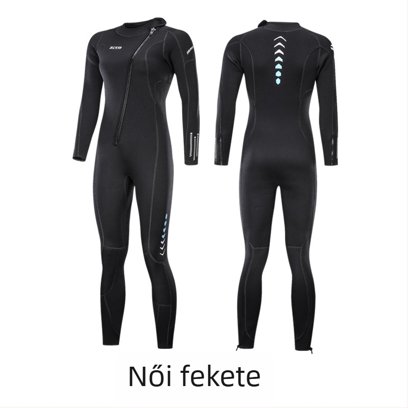 ZCCO 3mm neoprénes teljes búvárruha uniszex, hosszú ujjú, merüléshez, snorkelhez és téli úszáshoz