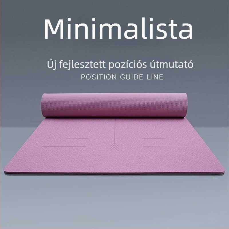 Jógaszőnyeg - TPE, 1200 g, 6 mm, testvonal mintázatú, edzés és tánc számára