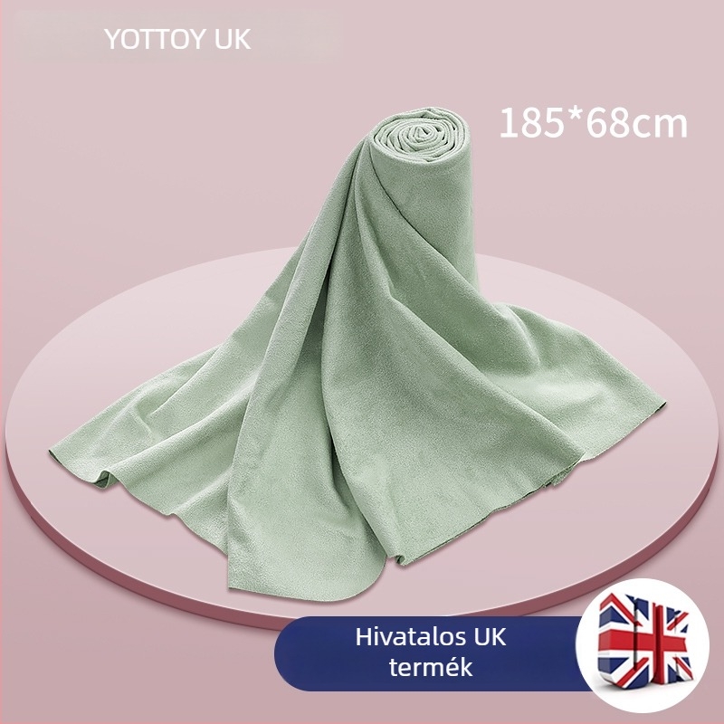 Jógaszőnyeg törölköző - Csúszásmentes, Nedvszívó, Piszkosodás elleni, Hordozható