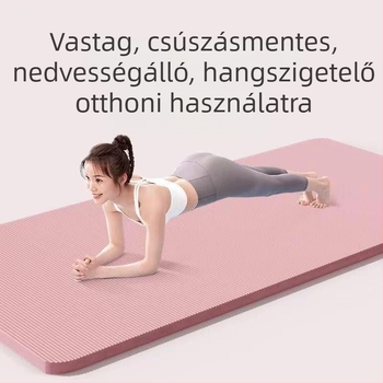 Gumi jóga matrac, csúszásmentes, ütéscsillapító, hangszigetelő beltéri edzéshez, 8 mm vastagság
