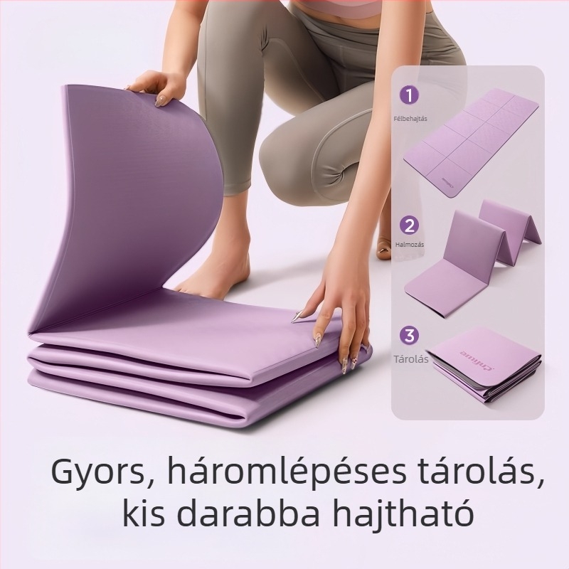Összecsukható jóga matrac, hordozható edzéshez, otthoni alváshoz gyerekeknek, vastagított matrac